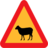 Pictograms road signs warning sheep roadsign icon 48x48