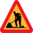 Pictograms road signs workman ahead roadsign icon 48x48