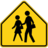 Road sign us school icon 48x48
