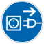Pictogram din unplug before opening icon 64x64