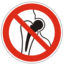 Pictogram din people with metal implants icon 64x64