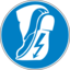 Pictogram din port obligatoire de chaussures conductrices icon 64x64