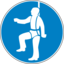 Pictogram din protection individuelle obligatoire contre les chutes icon 64x64