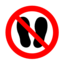 Pictograms aem no standing in this area icon 64x64