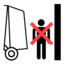 Pictograms aem never stand in unloading area icon 64x64