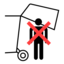 Pictograms aem never stand in unloading area icon 64x64