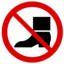 Pictograms aem do not put foot in this area icon 64x64