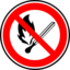Pictograms prohibition fire icon 64x64