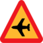 Pictograms road signs airplane roadsign icon 64x64