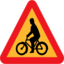 Pictograms road signs bicycles roadsign icon 64x64