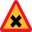Pictograms road signs cross road sign icon 64x64