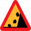 Pictograms road signs falling rocks from rhs roadsign icon 64x64