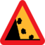 Pictograms road signs falling rocks from the lhs roadsign icon 64x64