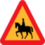 Pictograms road signs horserider roadsign icon 64x64