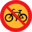 Pictograms road signs no bicycles roadsign icon 64x64