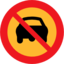Pictograms road signs no cars sign icon 64x64