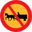 Pictograms road signs no horse and carts sign icon 64x64