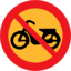 Pictograms road signs no mopeds sign icon 64x64