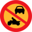 Pictograms road signs no motorbikes or cars icon 64x64
