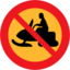 Pictograms road signs no snowmobiles sign icon 64x64