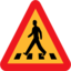 Pictograms road signs pedestrian crossing sign icon 64x64
