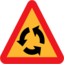 Pictograms road signs roundabout sign icon 64x64