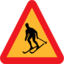 Pictograms road signs skiier sign icon 64x64