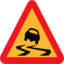 Pictograms road signs slippery roadsign icon 64x64