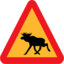 Pictograms road signs warning moose roadsign icon 64x64