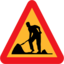 Pictograms road signs workman ahead roadsign icon 64x64