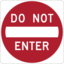 Road sign us do not enter icon 64x64