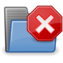 Folder forbidden icon