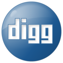 Social digg button blue icon