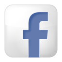 Social facebook box white icon