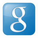 Social google box blue icon