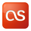 Social lastfm box red icon