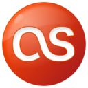 Social lastfm button red icon