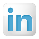 Social linkedin box white icon