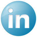 Social linkedin button blue icon
