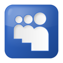 Social myspace box blue icon