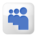 Social myspace box white icon
