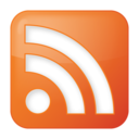 Social rss box orange icon