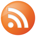 Social rss button orange icon