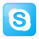 Social skype box blue icon