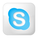Social skype box white icon