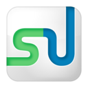 Social stumbleupon box white icon