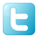 Social twitter box blue icon
