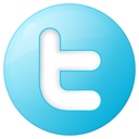 Social twitter button blue icon
