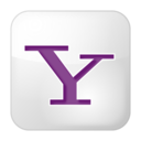 Social yahoo box white icon