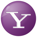 Social yahoo button lilac icon